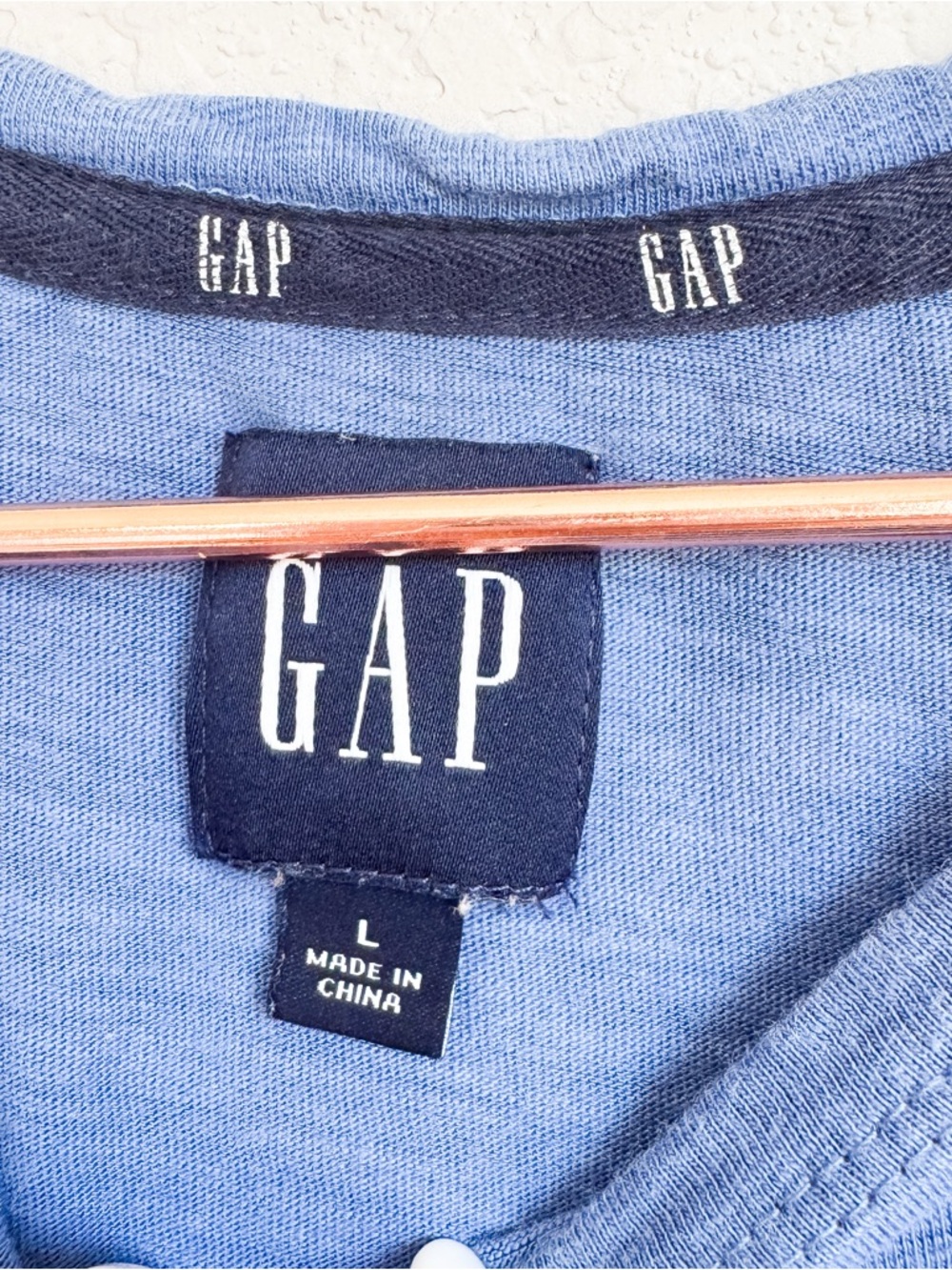 Gap Blue Tiered Tank Dress Sleeveless Pockets Size L - Picture 4 of 6